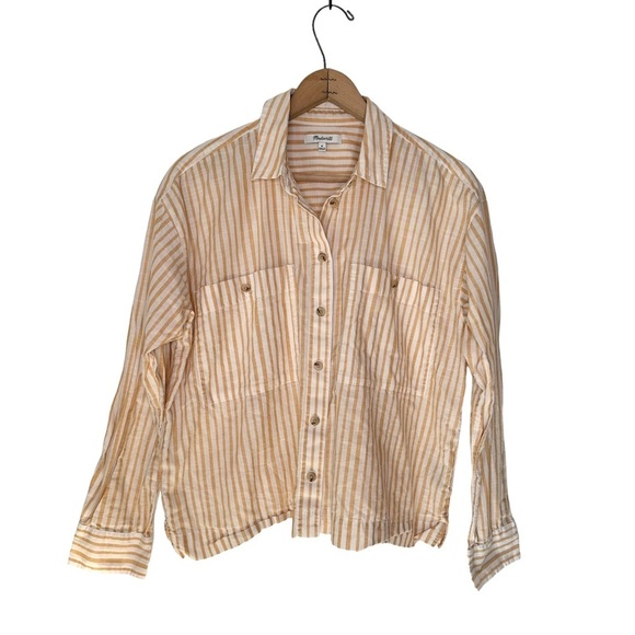 Madewell | Boxy Workwear Shirt in Stripe - Picture 2 of 8